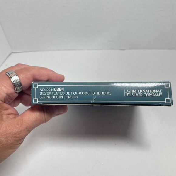 Silverplated Golf-Themed Drink Stirrers - Set Of 6 By International Silver Compa - Picture 7 of 8